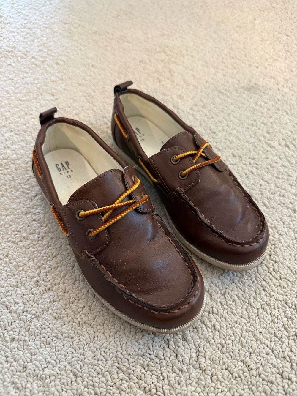 GAP Kids Brown Leather Boat Shoes